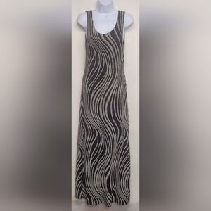 Emmanuel Vintage Maxi Dress XL Slinky Knit Stretch Form Fitted Sleeveless
